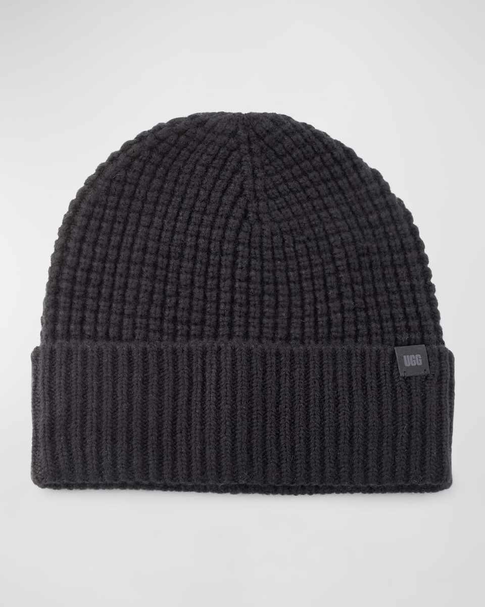Men's Waffle Cuff Beanie Hat